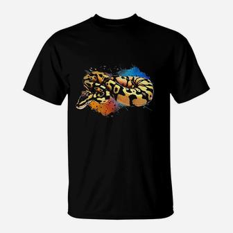 Ball Python Watercolor Reptile Keeper Paint Splash T-Shirt | Crazezy UK