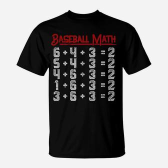 Baseball Math Double Play T-Shirt | Crazezy UK