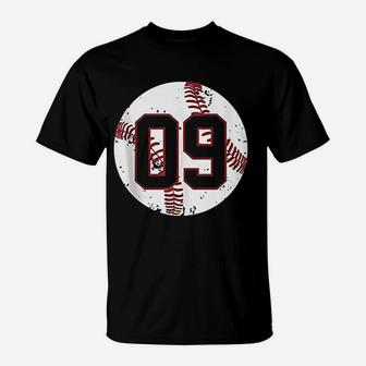 Baseball Number 09 T-Shirt | Crazezy UK