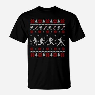 Baseball Players Ugly Christmas Sweater Xmas Gift Sweatshirt T-Shirt | Crazezy DE
