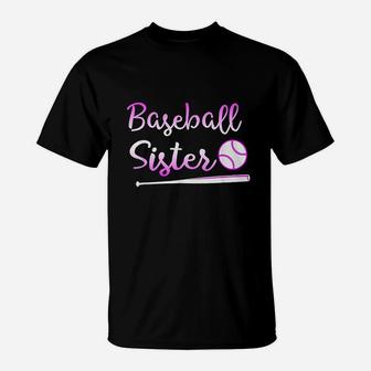 Baseball Sister Summer Gift For Sports Girls T-Shirt | Crazezy UK
