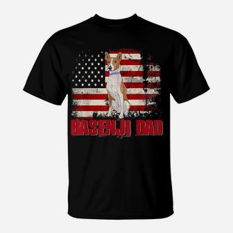 Basenji Dad American Flag 4Th Of July Dog Lovers T-Shirt | Crazezy DE