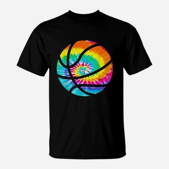 Basketball Tie Dye Rainbow Trippy Hippie T-Shirt - Thegiftio UK