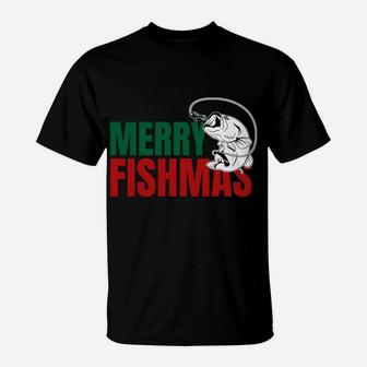 Bass Fish Apparel, Merry Fishmas T-Shirt | Crazezy
