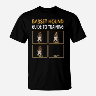 Basset Hound Guide To Training Dog Obedience T-Shirt | Crazezy UK