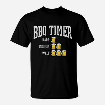 Bbq Timer Grill Chef Grilling Cooking Beer Lover T-Shirt | Crazezy