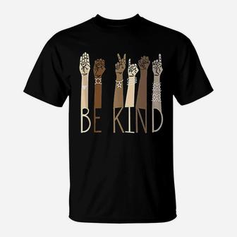 Be Kind Sign Language Hand Talking Teachers T-Shirt | Crazezy UK