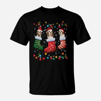 Beagle Christmas Socks Funny Xmas Pajama Dog Lover T-Shirt | Crazezy