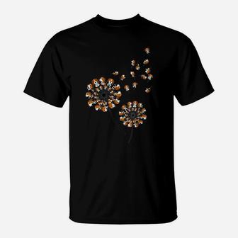 Beagle Flower Fly Dandelion Funny Dog Lover For Mom Men Kids T-Shirt | Crazezy AU