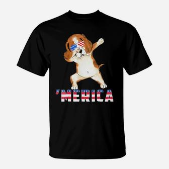Beagle Merica 4Th Of July Dog Lover Gift T-Shirt - Monsterry