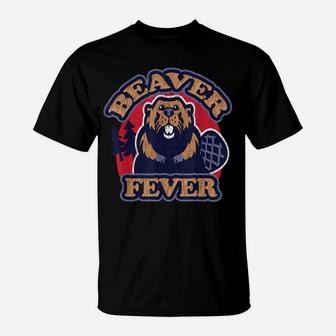 Beaver Fever Funny Hiking Camping Fishing Outdoors Dad Jokes T-Shirt | Crazezy DE