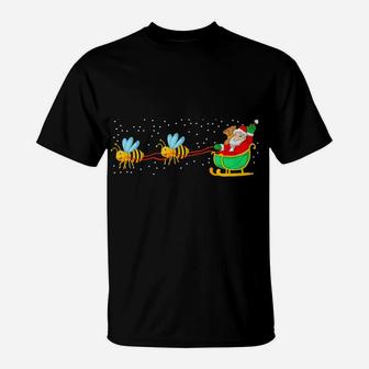 Bee Merry Christmas Beekeeper Honey Beekeeping Xmas Gift Sweatshirt T-Shirt | Crazezy