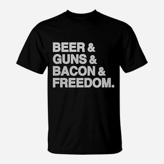 Beer Bacon Freedom T-Shirt | Crazezy AU