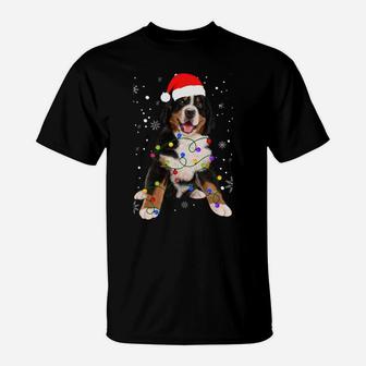 Bernese Mountain Dog Lights Christmas Matching Family T-Shirt | Crazezy CA