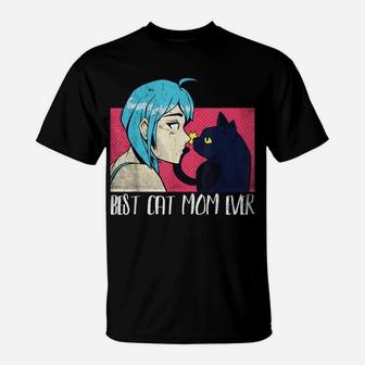 Best Cat Mom Ever Cat And Anime Noses Kiss T-Shirt | Crazezy AU