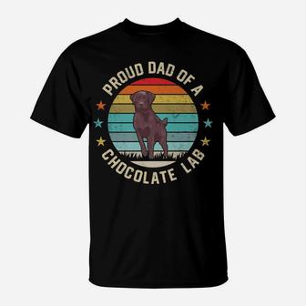 Best Chocolate Lab Dad Dog Lover Brown Labrador Retriever T-Shirt | Crazezy
