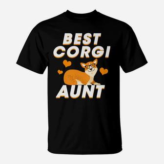 Best Corgi Aunt Funny Dog Lover T-Shirt | Crazezy