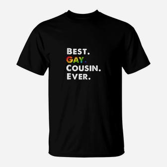 Best Gay Cousin Ever Vintage Lgbt Pride T-Shirt - Monsterry AU