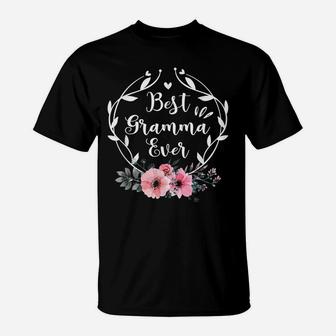 Best Gramma Ever Mother's Day Gift Flower Grandma T-Shirt | Crazezy AU