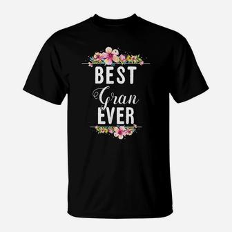 Best Gran Ever Floral Design Family Matching Gift T-Shirt | Crazezy CA