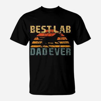 Best Lab Dad Ever Retro Vintage Labrador Dog Father T-Shirt | Crazezy