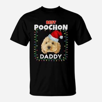 Best Poochon Daddy Christmas Party Festive Dog Family Cute T-Shirt | Crazezy CA