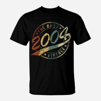Best Vintage Born 2004 Boy Or Girl Birthday Sweatshirt T-Shirt | Crazezy