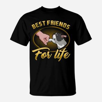 Bestfriends For Life Boston Terrier Dog Mom Dog Dad Funny T-Shirt | Crazezy DE
