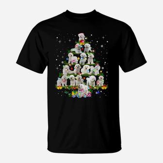 Bichon Frise Christmas Tree Ornament Decor Xmas Dog Dad Mom T-Shirt | Crazezy