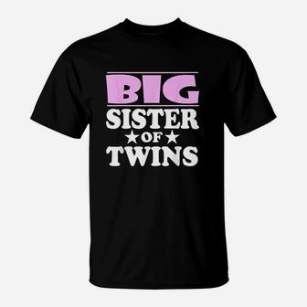 Big Sister Of Twins Announcement Gift T-Shirt | Crazezy CA