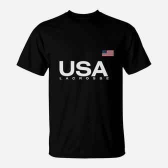 Big Usa Lacrosse Flag T-Shirt | Crazezy AU