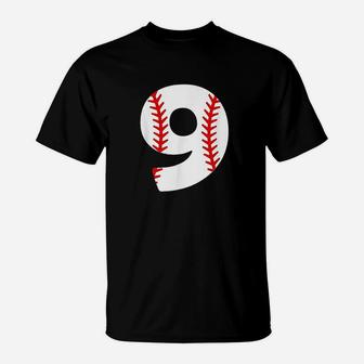 Birthday 9Th Baseball T-Shirt | Crazezy UK