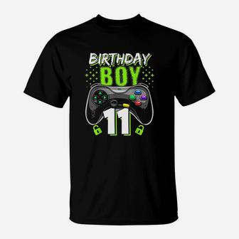 Birthday Boy 11 Video Game Controller Gamer 11Th Birthday T-Shirt | Crazezy UK