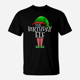 Birthday Elf Group Matching Family Christmas Gifts Holiday T-Shirt | Crazezy