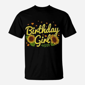 Birthday Girl Sunflower Birthday Party Family Matching T-Shirt | Crazezy DE