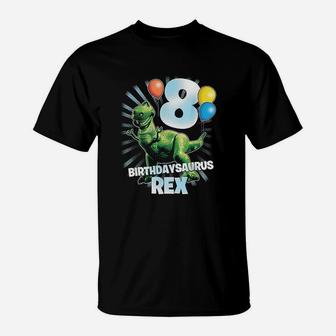 Birthdaysaurus Rex 8Th Birthday T-Shirt | Crazezy DE