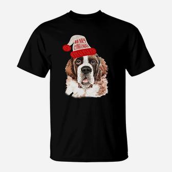 Black Base Saint Bernard Christmas Gift For Dog Lovers Sweatshirt T-Shirt | Crazezy