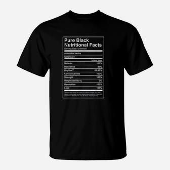 Black Pride Pure Black Nutritional Facts T-Shirt - Thegiftio UK
