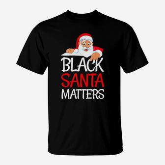 Black Santa Matters Costume T-Shirt - Monsterry