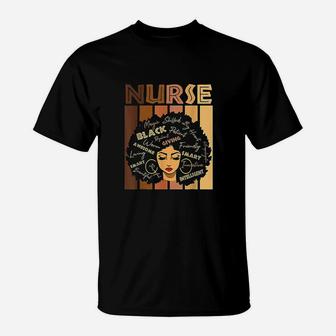Black Strong Nurse Afro Love Melanin African American Women T-Shirt | Crazezy