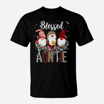 Blessed Auntie Three Gnomes Ugly Xmas Costume T-Shirt - Monsterry