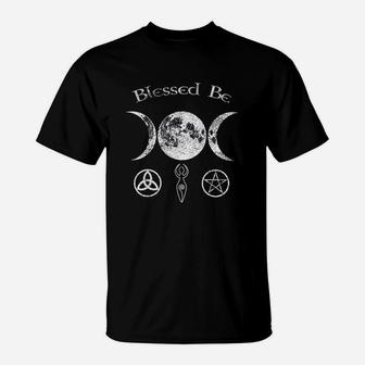 Blessed Be Triple Moon T-Shirt | Crazezy