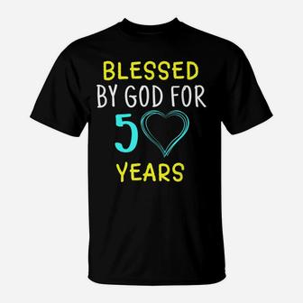 Blessed By God For 50 Years 50Th Birthday Gift T-Shirt | Crazezy