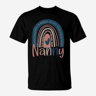 Blessed Nanny Funny Boho Cute Rainbow Family T-Shirt | Crazezy DE
