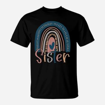 Blessed Sister Funny Boho Cute Rainbow Family T-Shirt | Crazezy