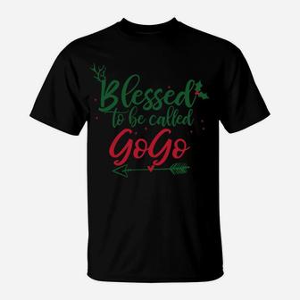 Blessings To Be Called Gogo Christmas - Grandma Gift T-Shirt | Crazezy DE