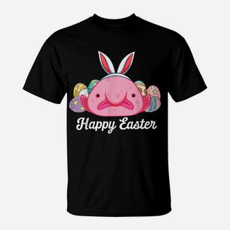 Blobfish In Ugly Face Bunny Ears Egg Hunting Easter Blobfish T-Shirt | Crazezy AU