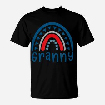 Boho Rainbow Granny Design Funny 4Th July Gift Vintage T-Shirt | Crazezy