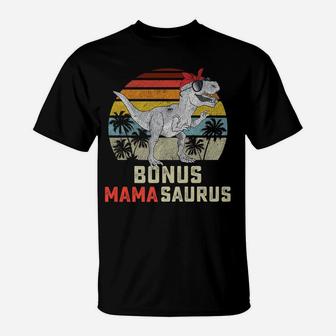 Bonus Mama Saurus T Rex Mamasaurus Stepmom Matching Family T-Shirt | Crazezy UK