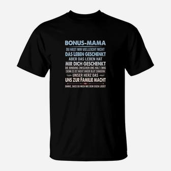 Bonus-Mama T-Shirt mit Liebevolle Nachricht für Stiefmütter - Seseable